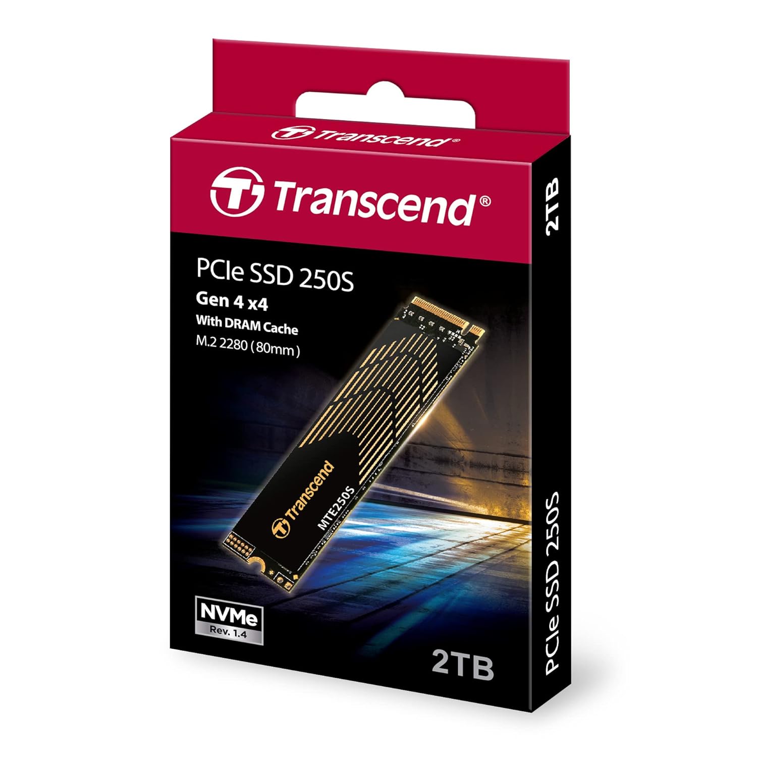 Transcend 250S M.2 NVME SSD 2280 PCIe Gen4x4 3D NAND Flash SSD | Read Speed Upto 7500 MB/s | Graphene heatsink Transcend 250S M.2 NVME SSD 2280 PCIe Gen4x4 3D NAND Flash SSD | Read Speed Upto 7500 MB/s | Graphene heatsink